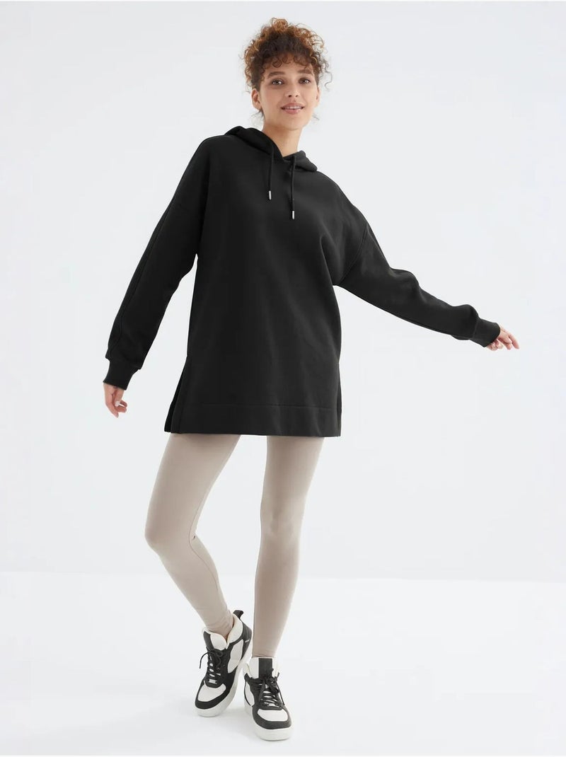 Sweat à capuche oversize avec poche tommy Noir - Kiabi