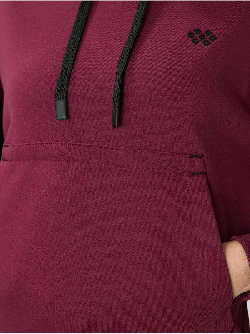 Sweat à capuche oversize avec poche tommy Rouge bordeaux - Kiabi