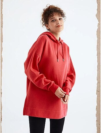 Sweat à capuche oversize avec poche tommy