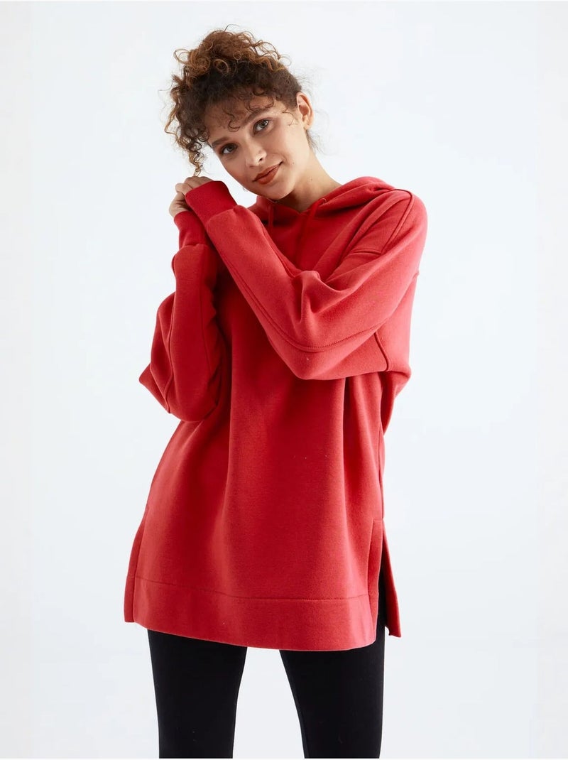 Sweat à capuche oversize avec poche tommy Rouge - Kiabi