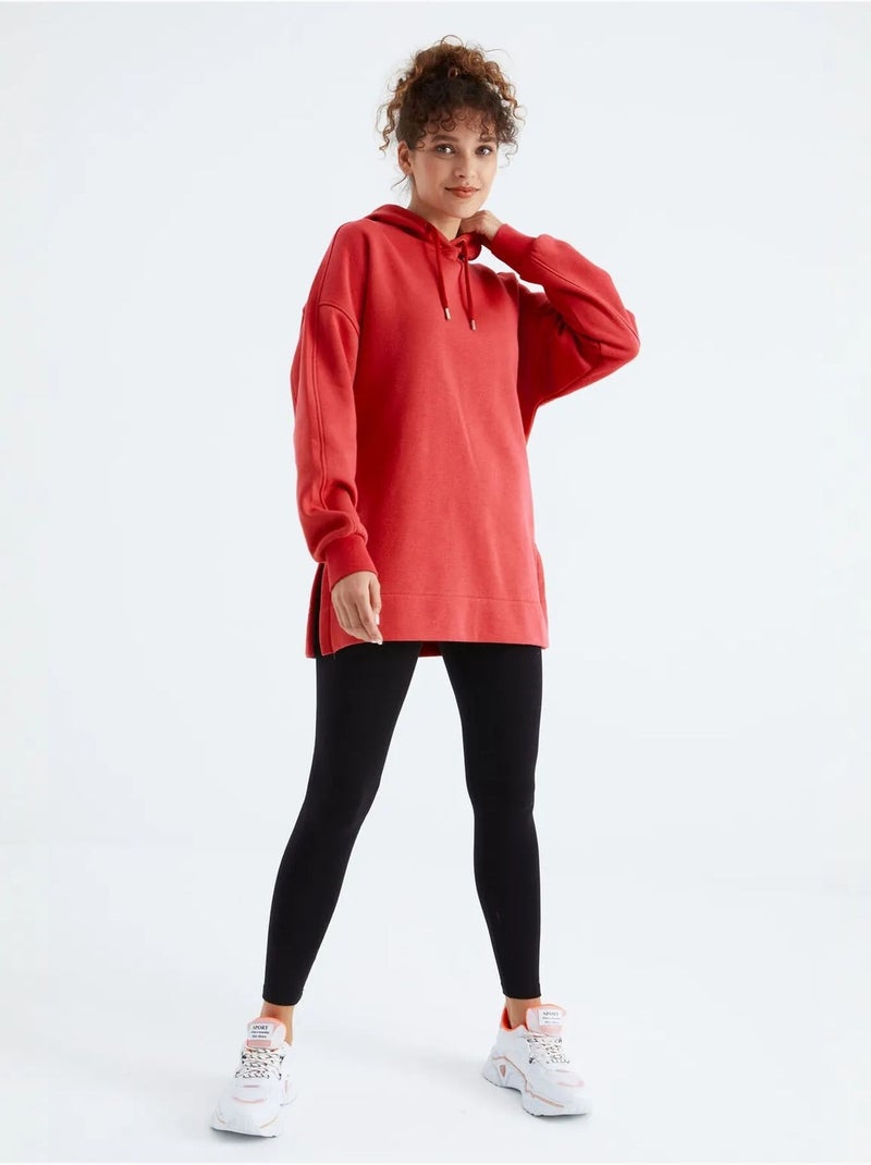 Sweat à capuche oversize avec poche tommy Rouge - Kiabi