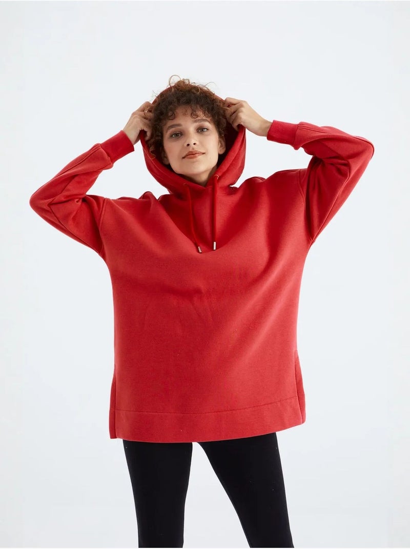 Sweat à capuche oversize avec poche tommy Rouge - Kiabi