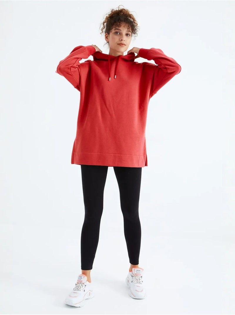 Sweat à capuche oversize avec poche tommy Rouge - Kiabi