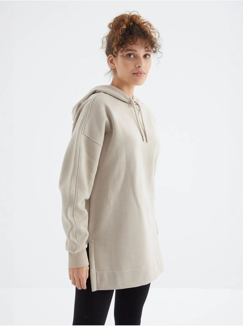 Sweat à capuche oversize avec poche tommy Sable - Kiabi