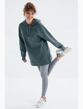 Sweat à capuche oversize avec poche tommy