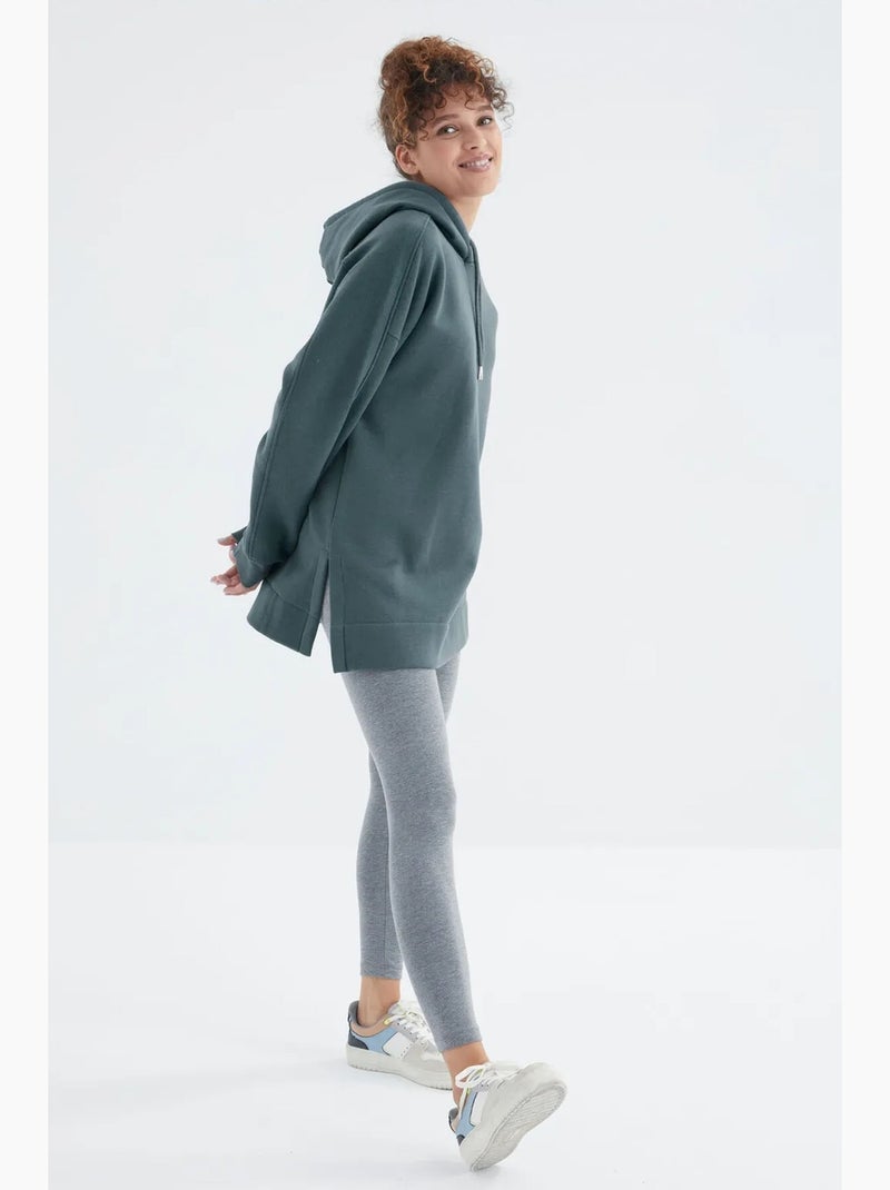 Sweat à capuche oversize avec poche tommy Vert bouteille - Kiabi