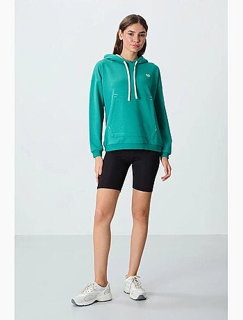 Sweat à capuche oversize avec poche tommy