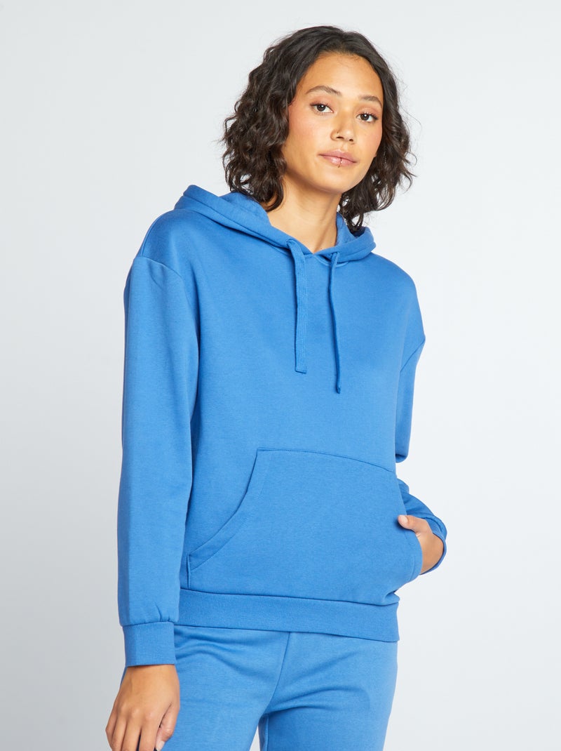 Sweat à capuche oversize Bleu - Kiabi