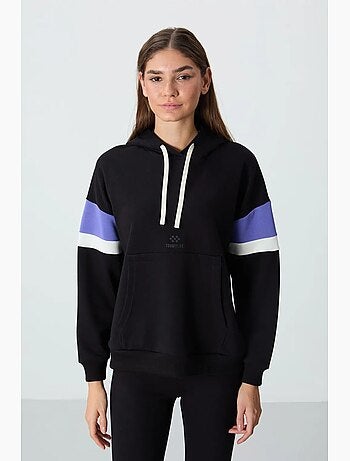 Sweat à capuche oversize color block tommy