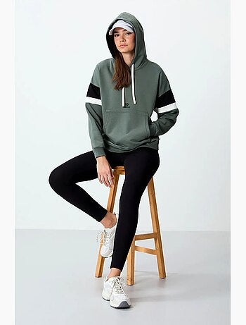 Sweat à capuche oversize color block tommy