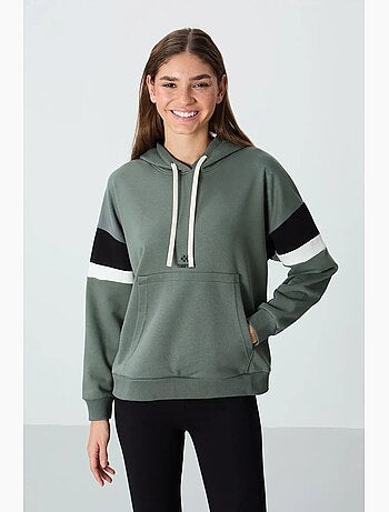 Sweat à capuche oversize color block tommy