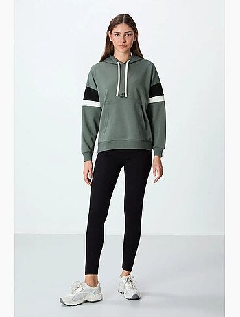 Sweat à capuche oversize color block tommy