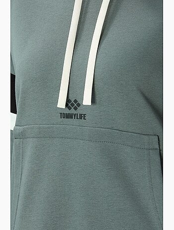 Sweat à capuche oversize color block tommy