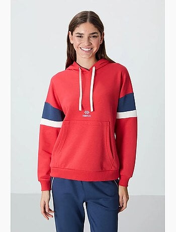 Sweat à capuche oversize color block tommy