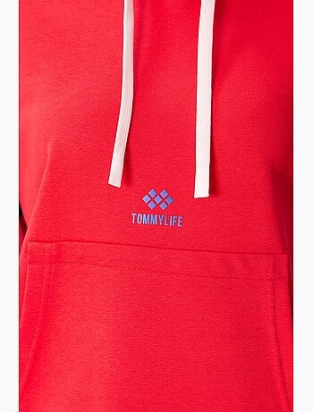 Sweat à capuche oversize color block tommy
