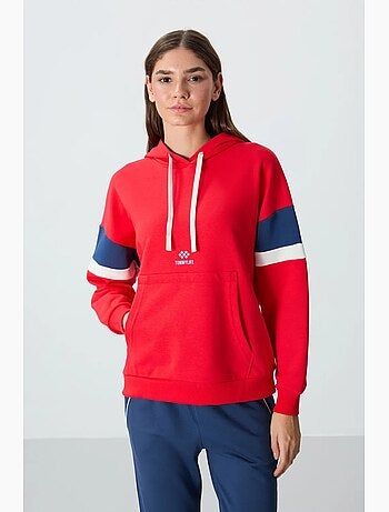 Sweat à capuche oversize color block tommy