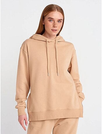 Sweat à capuche oversize en coton avec zip dilvin