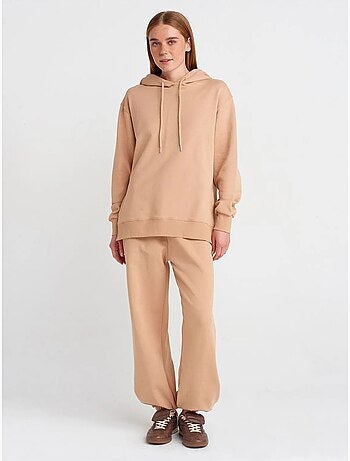 Sweat à capuche oversize en coton avec zip dilvin
