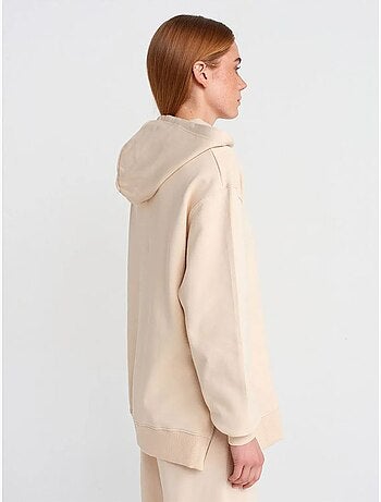 Sweat à capuche oversize en coton avec zip dilvin
