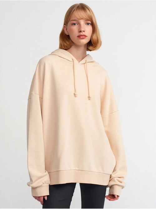 Sweat À Capuche Oversize En Coton - Kiabi