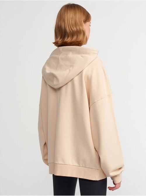 Sweat À Capuche Oversize En Coton - Kiabi