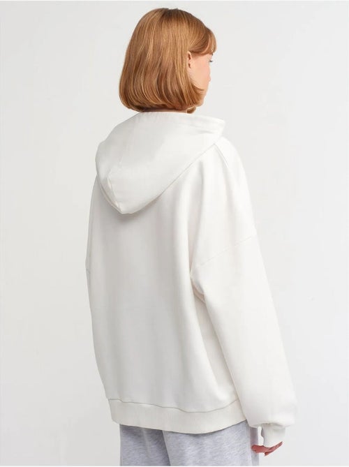 Sweat À Capuche Oversize En Coton - Kiabi