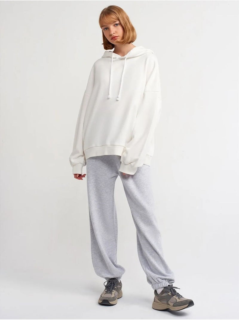 Sweat À Capuche Oversize En Coton Blanc cassé - Kiabi