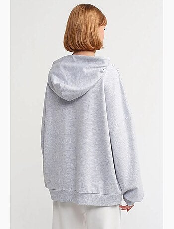 Sweat à capuche oversize en coton dilvin