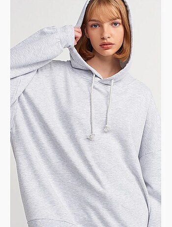 Sweat à capuche oversize en coton dilvin