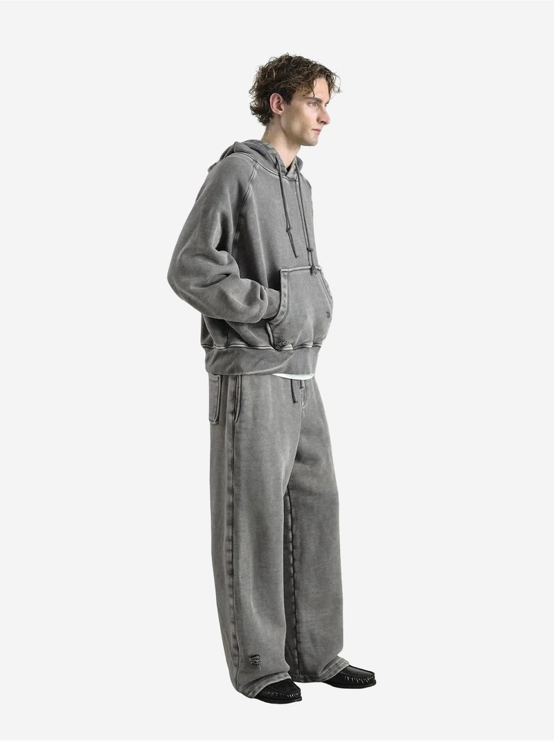 Sweat à capuche oversize giesto avec poche Kaki - Kiabi