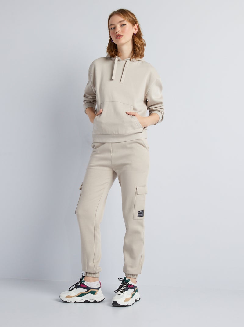 Sweat à capuche oversize Gris - Kiabi