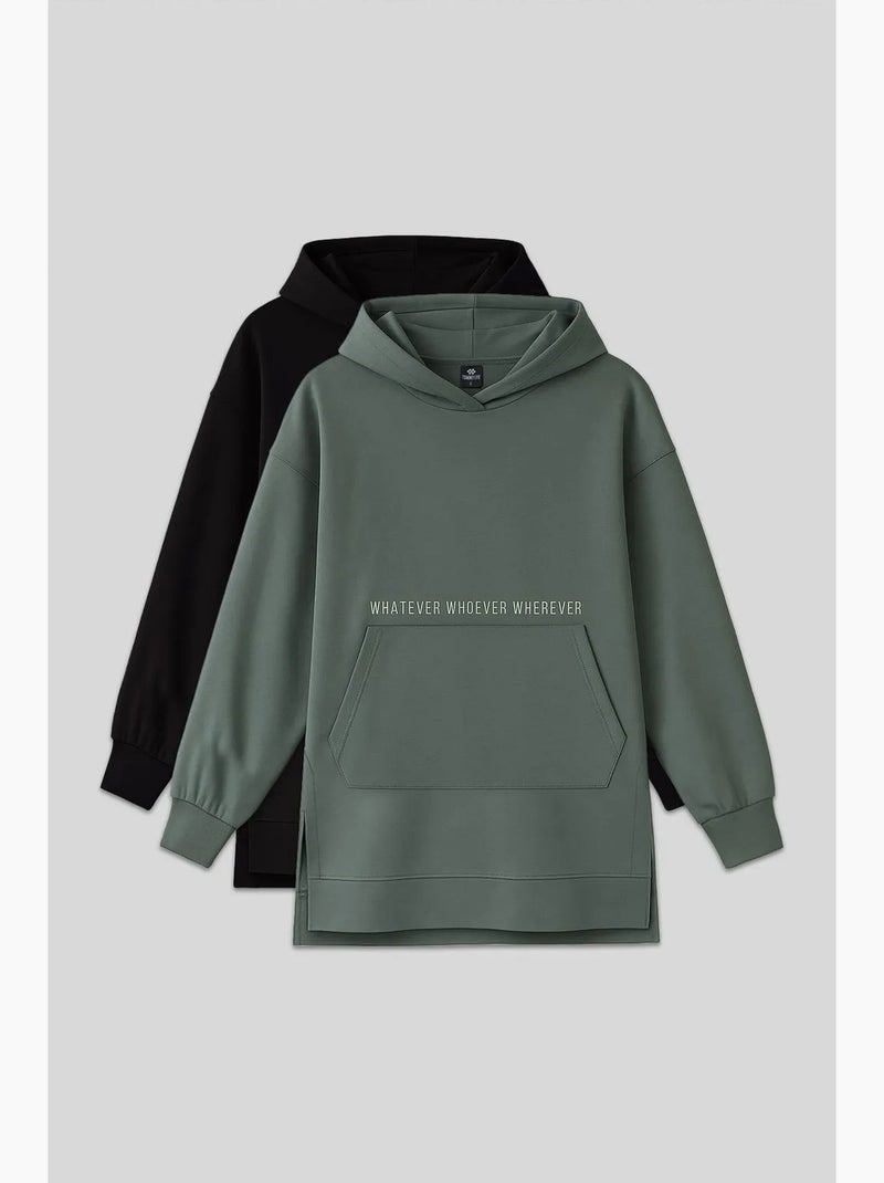Sweat à capuche oversize imprimé avec poche tommy Multicolore - Kiabi