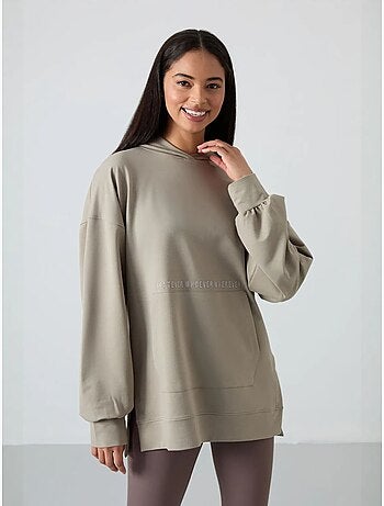 Sweat à capuche oversize imprimé tommy
