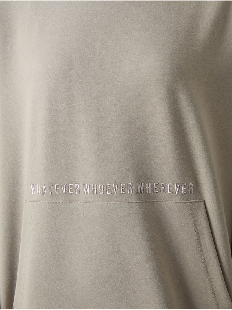 Sweat à capuche oversize imprimé tommy Beige argile - Kiabi