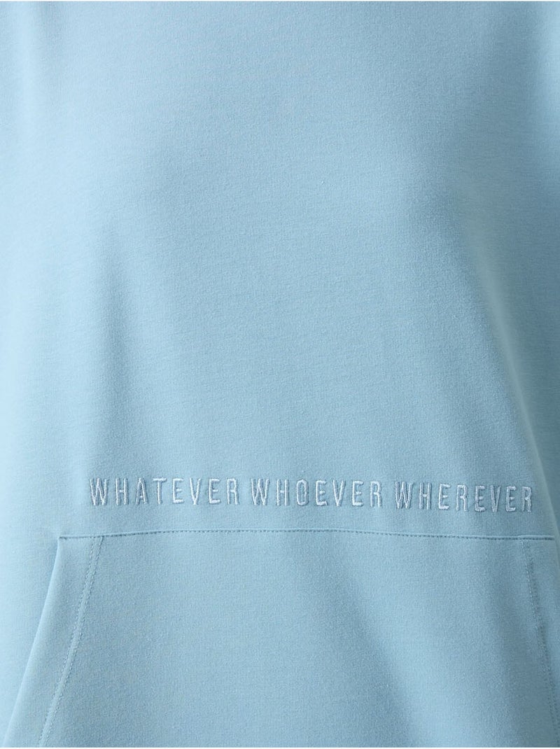 Sweat à capuche oversize imprimé tommy Bleu ciel - Kiabi