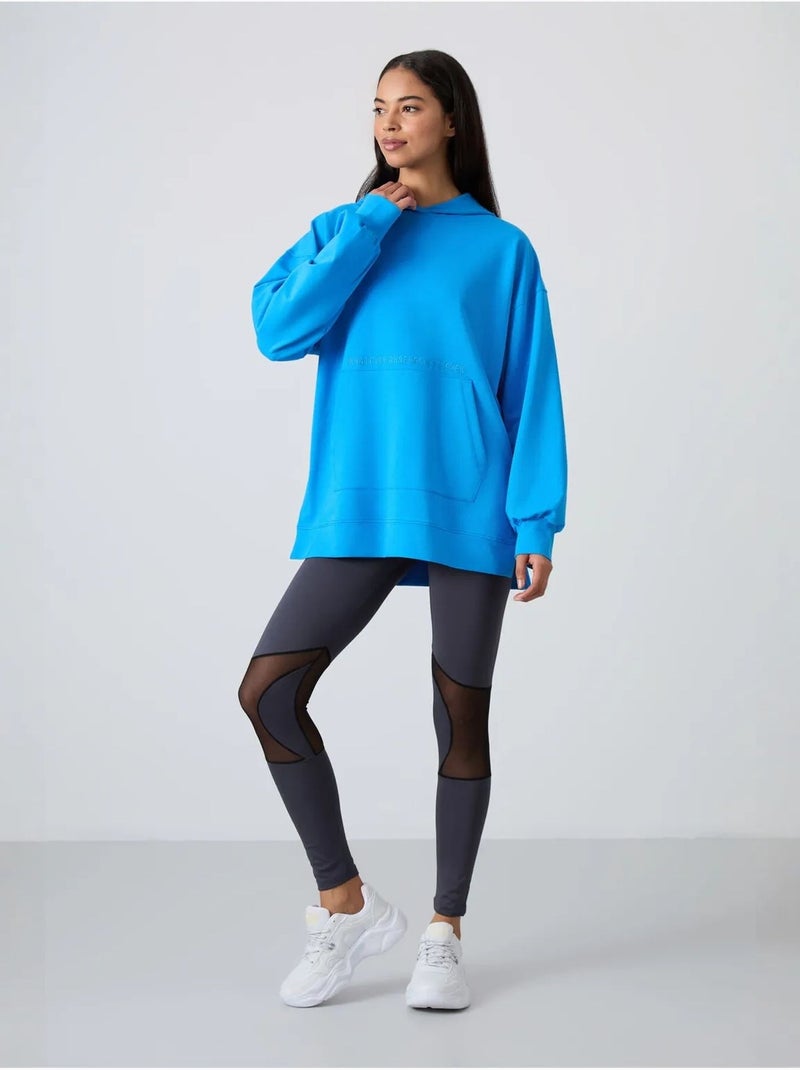 Sweat à capuche oversize imprimé tommy Bleu électrique - Kiabi