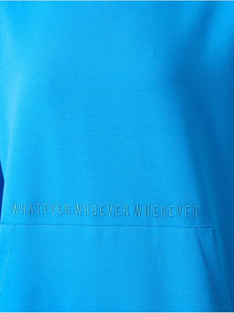 Sweat à capuche oversize imprimé tommy Bleu électrique - Kiabi