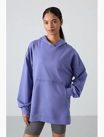 Sweat à capuche oversize imprimé tommy