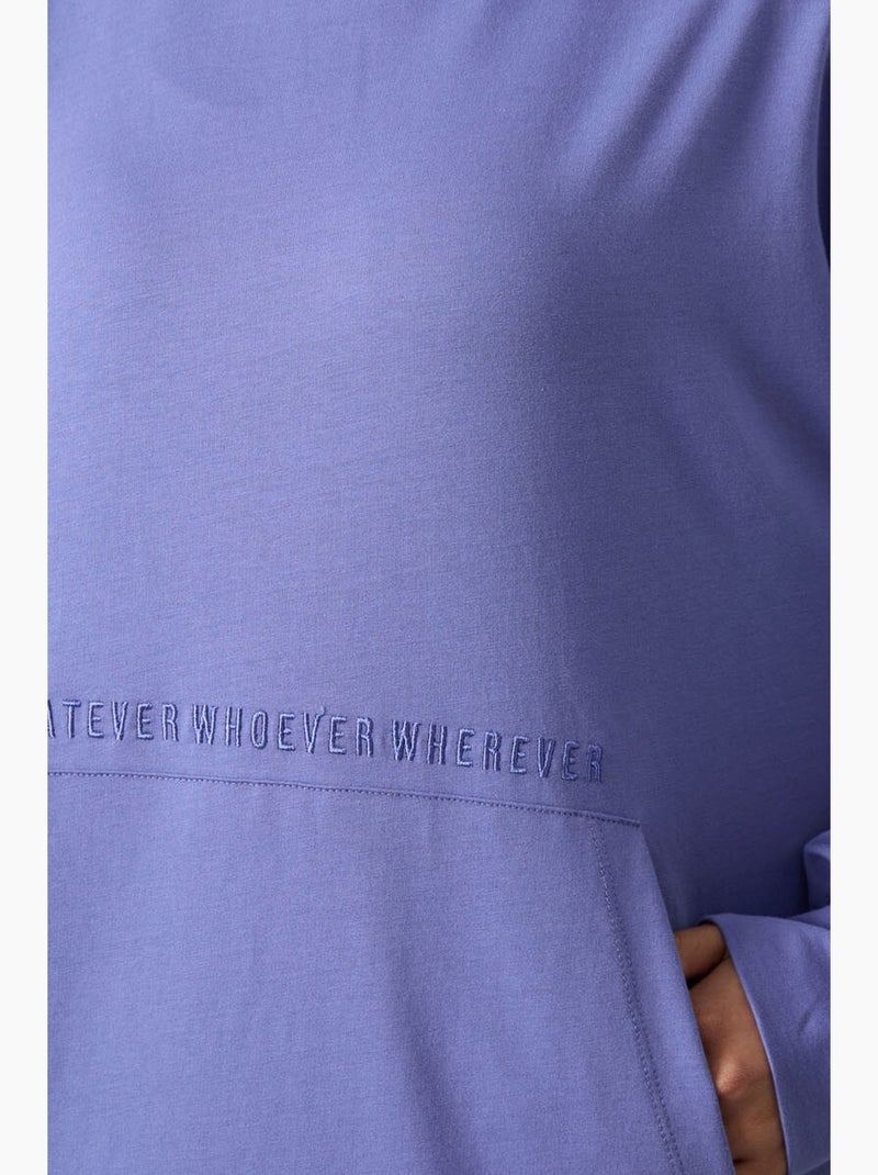Sweat à capuche oversize imprimé tommy Bleu lavande - Kiabi