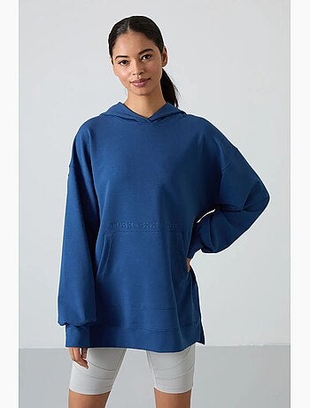 Sweat à capuche oversize imprimé tommy