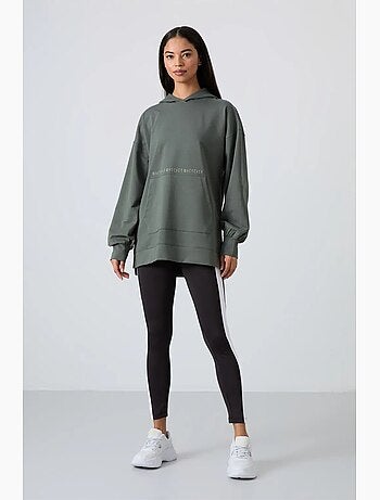Sweat à capuche oversize imprimé tommy