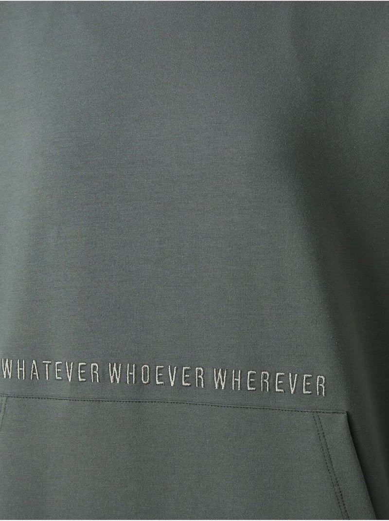 Sweat à capuche oversize imprimé tommy Kaki - Kiabi