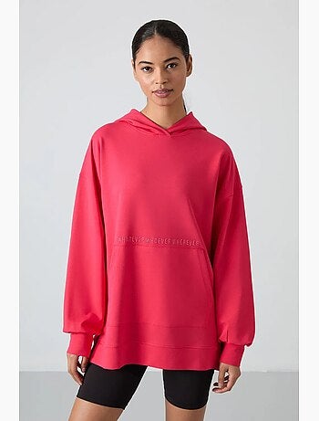 Sweat à capuche oversize imprimé tommy