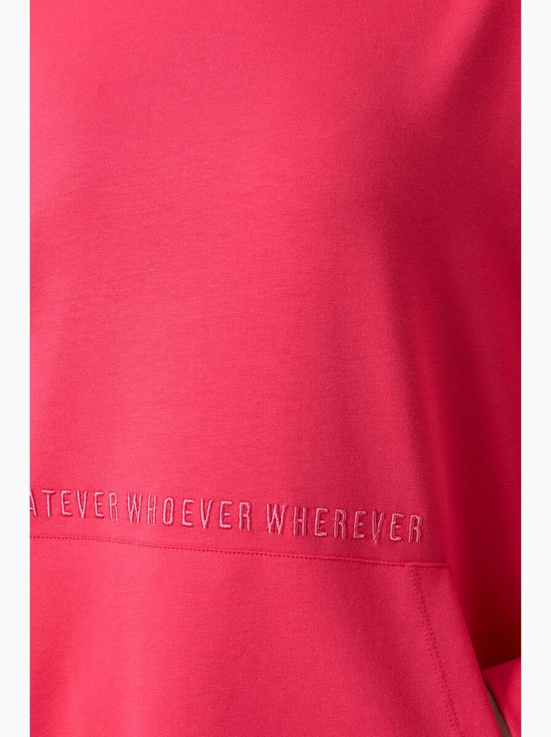 Sweat à capuche oversize imprimé tommy Rose fluo/Solinotes - Kiabi