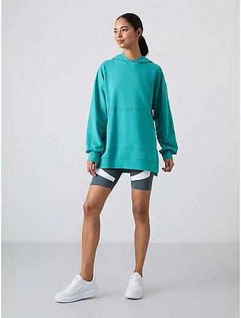 Sweat à capuche oversize imprimé tommy