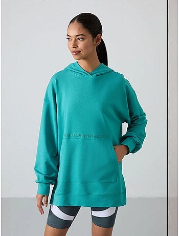 Sweat à capuche oversize imprimé tommy