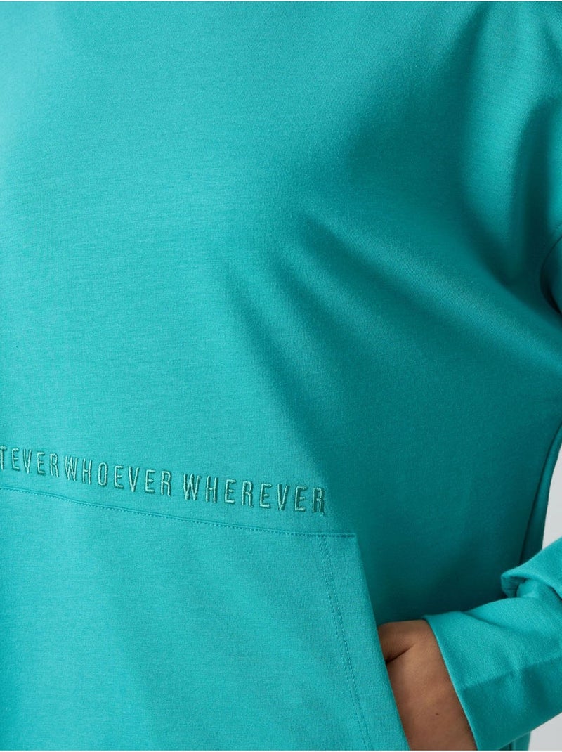 Sweat à capuche oversize imprimé tommy Vert menthe - Kiabi