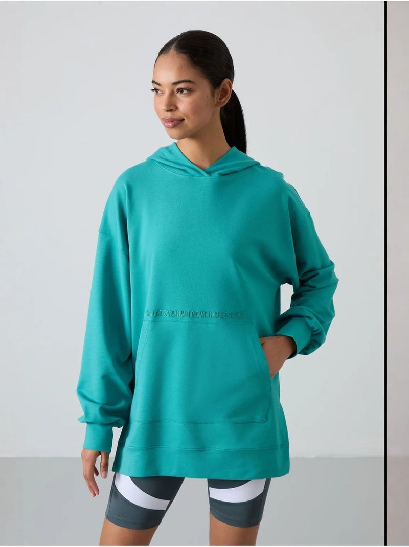 Sweat à capuche oversize imprimé tommy Vert menthe - Kiabi