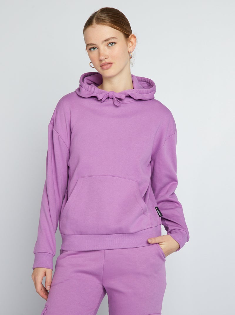 Sweat à capuche oversize Violet - Kiabi