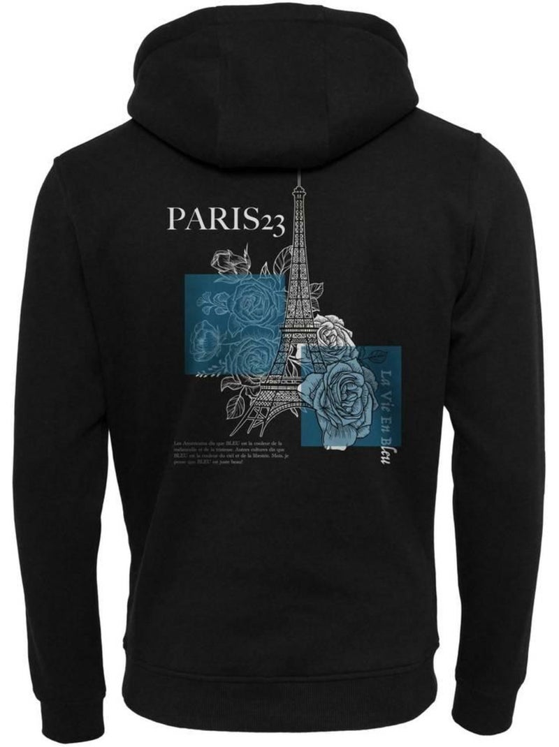 Sweat à capuche paris - mister tee Noir - Kiabi